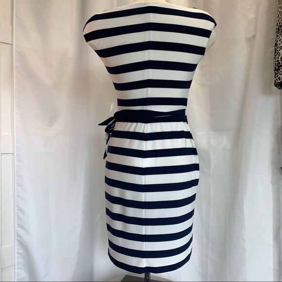 Lauren Ralph Lauren striped wrap tie dress Sz4P - Picture 4 of 10